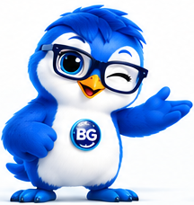 Blinky, mascote oficial, dando boas-vindas